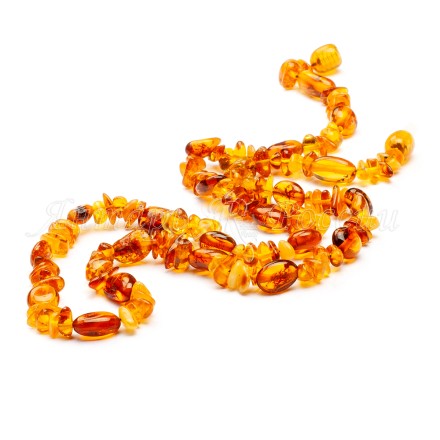 Бусы &quot;Галька/Сливка&quot; из Янтаря купить