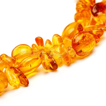 Бусы &quot;Галька/Сливка&quot; из Янтаря купить