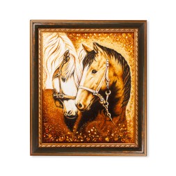 Картина &quot;Лошади&quot; из Янтаря