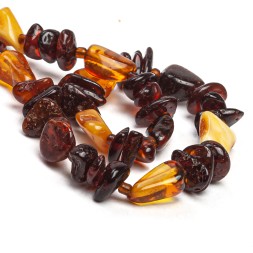 Бусы &quot;Галька/Сливка&quot; из Янтаря