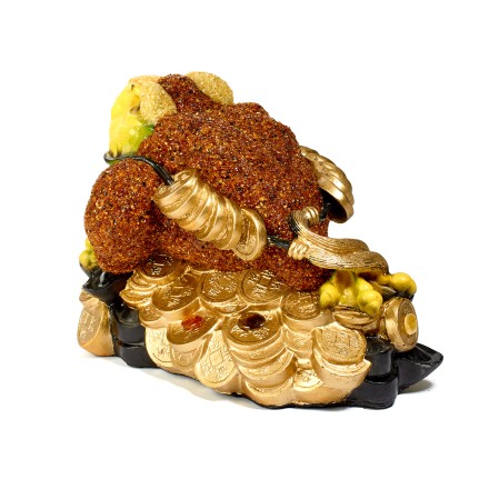 Фигурка &quot;Жаба&quot;-копилка большая на монетах Янтарь/керамика купить