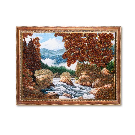 Картина &quot;Горный пейзаж&quot; с Янтарем купить