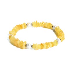 Браслет &quot;Дуэт&quot; из Янтаря и жемчуга