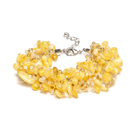 Браслет &quot;Воздушный&quot; из Янтаря и бисера купить