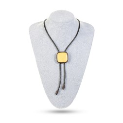 Колье &quot;Дуэт&quot; из Янтаря и нат кожи