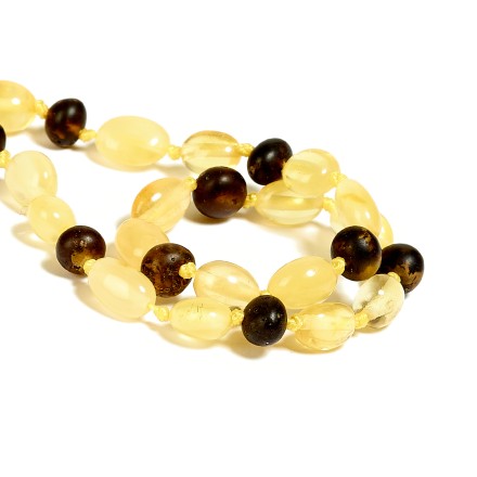 Бусы детские &quot;Сливка/Мятый шар&quot; из Янтаря купить